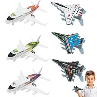 MXHBSTP 6Pcs Airplane Toys, Mini Aeroplane Toys Set for Kids, Durable Toy Plane for Outdoor Play, Birthday Party Favors, Imagination Development for Ages 3-12