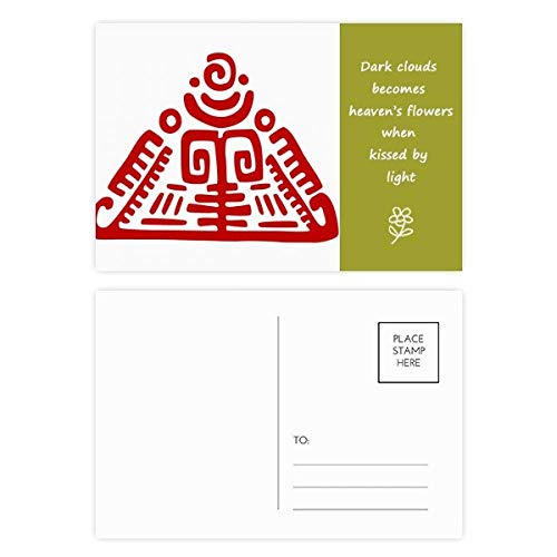 Cartes postales civilisation mexicaine lot de 20 pyramides totems 14x10cm multicolore