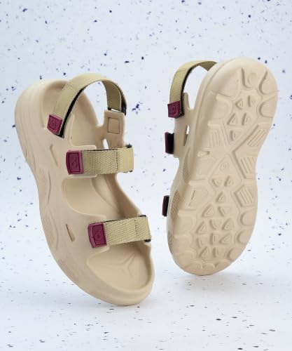 Image of KOBURG Alaska Sports Sandals for Men | Thick Sole Lightweight Casual Floaters | Non-Slip Outdoor Walking Sandals with Double Straps Extra Soft Slide | EVA Sole KS-284
