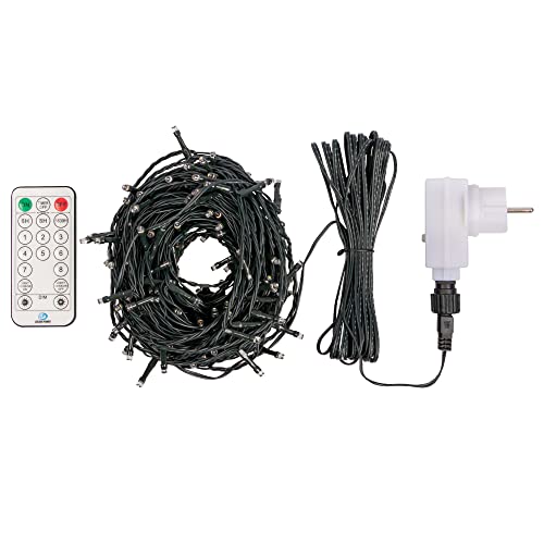 Idena NewTec 31339 Led-lichtketting, met 360 leds in warmwit, met 8 licht-, 4 dimmer- en geheugenfuncties, lichtsensor en 3 timerinstellingen, als decoratie voor ramen, muren en Kerstmis - Image 4