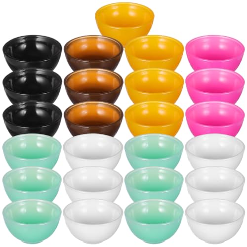Toddmomy Miniature Bowls 1:12 Scale 25Pcs Assorted Color Plastic