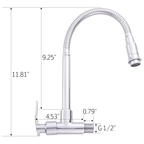 Robinet évier de cuisine à levier flexible et maniable