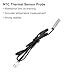 uxcell 3 Pcs 50K NTC Thermal Sensor Probe,Nickel-Plated Copper Sensitive Temperature Sensor Probe 19.7 Inch Digital Thermometer Extension Cable Temp Sensor for Electrical Appliances