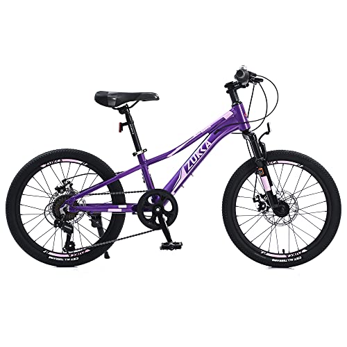 Weerock 20 Inch Kid's Mountain Bike Mtb Shimano 7 Speeds Aluminium Alloy Frame Bicycle For Boys Girls,Youth,Purple #TOP2
