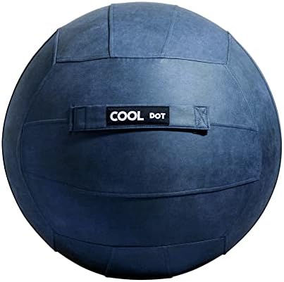 COOLDOT Yoga Ball Pilates Ball Seat Chair Home Office Includes Indoor Exercise Ball and Inflator (75cm, Blue)