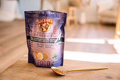 Barlean's Organic Digestive Seed Blend With Omega-3 Fatty Acids (Ala), Dietary Fiber, Antioxidants And Amino Acids - Vegan, Usda Organic, Non-Gmo, Gluten-Free - 12 Oz #TOP4