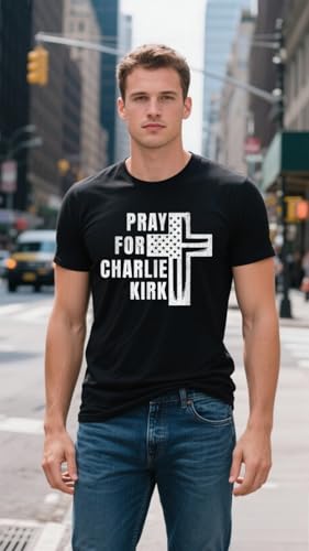 Nacilerto Pray for Charlie Kirk T-Shirt Short Sleeve Tee.2