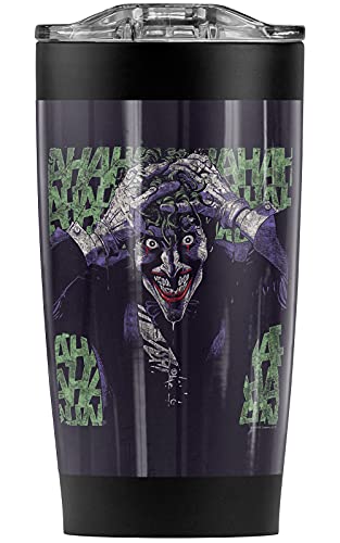 Batman Joker Insanity Stainless Steel Tumbler 20 oz Coffee Travel Mug/Cup, Vacuum Insulated & Double Wall with Leakproof Sliding Lid | Great for Hot Drinks and Cold Beverages
