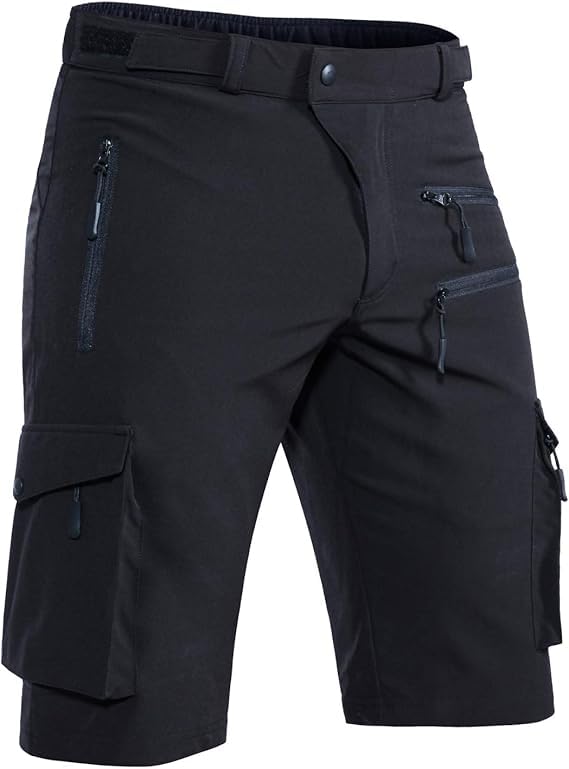 Pantalon de sport court léger résistant aux frottements taille 6XL noir