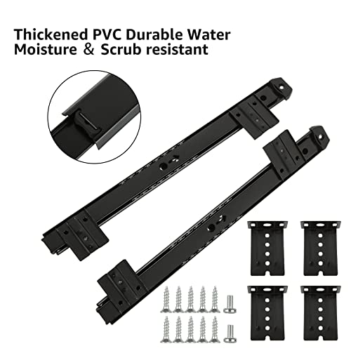 ZOFUN 2 Set Under Desk Keyboard Shelf Runners, 350mm Under Desk Drawer