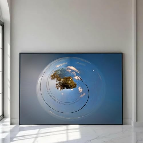 Tableau arbre en spirale abstrait grand format 80x120 pour mur