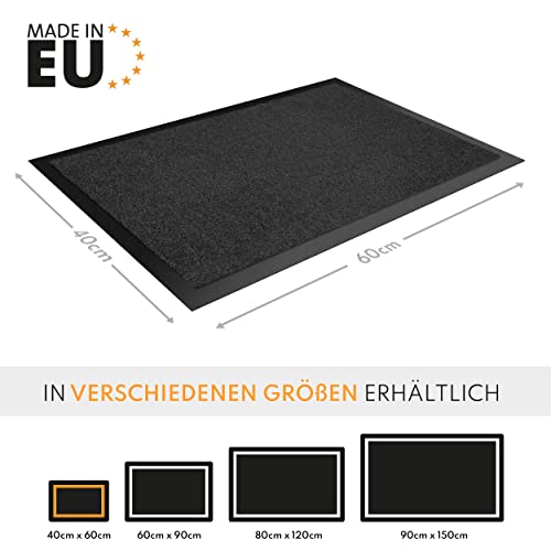Gentle North Hochwertige Fußmatte anthrazit 40x60 groß für Innen & Außen - Schmutzfangmatte rutschfest, waschbar… – Bild 3