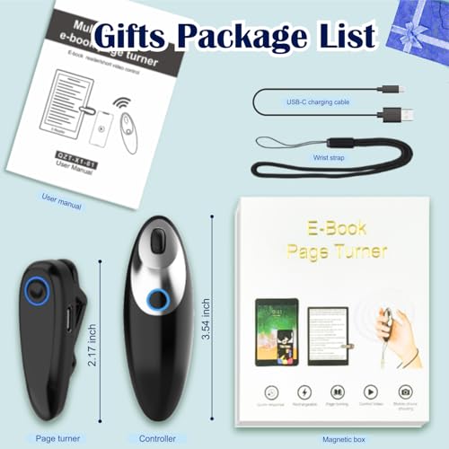 Remote Control Page Turner for Kindle Paperwhite Oasis Kobo eBook Readers,Mute Scroll Wheel Clicker,Remote Scrolling for TikTok,Remote Shutter for Taking Photos and Videos,Supports iPhone,iPad,Android image 7