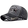 CheChury Mens Distressed Baseball Cap Snapback Trucker Hat Outdoor Sports Cap Unisex Snapback Vintage Trucker Cap Black #1