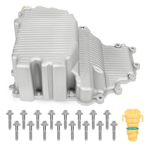 Aumzong Enhanced Aluminum Engine Oil Pan with Bolt Fits for 2017-2019 Ford F150, 2018-2019 Expedition, 2018 Lincoln Navigator 3.3L 3.5L, Replaces HL3Z-6675-A