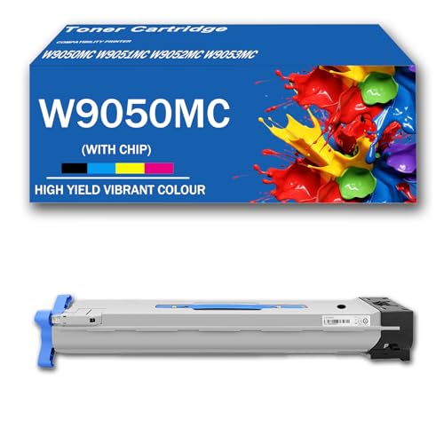 Cartouches de toner W9050MC à W9053MC avec puce pour imprimante HP MFP E87640Z