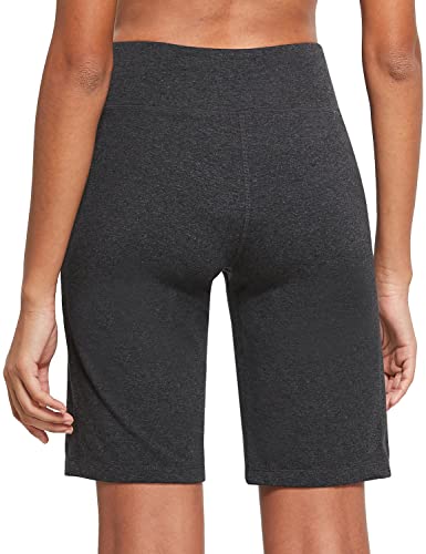 Baleaf Women's Bermuda Shorts 10" Long Cotton Jersy With Pockets High Waisted Comfy Lounge Shorts Heather Gray Size Xl #TOP1