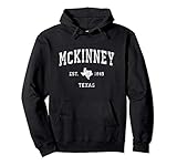 McKinney Texas TX Vintage Athletic Sports Design Pullover Hoodie
