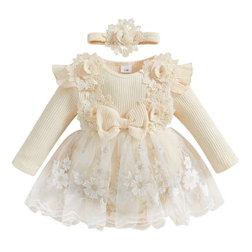 LYSINK Strampler für Neugeborene, Babys, Mädchen, langärmelig,...