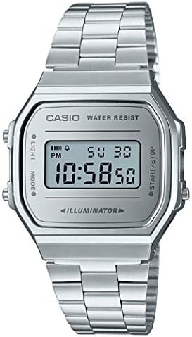 Casio Unisex dorośli cyfrowy zegarek kwarcowy z bransoletką ze stali nierdzewnej