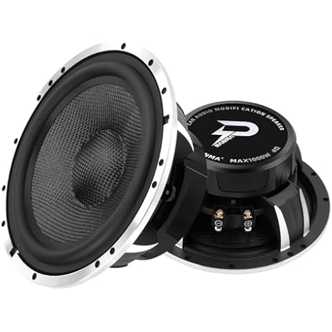 spnanma 6.5" Carbon Fiber Low Frequency Speakers with Bullet Phase Plug - 1000W Max Power, Y35 Ferrite Magnet, Copper Voice Coil - Pro Car Audio Subwoofer/Midbass Drivers (Pair) Cover