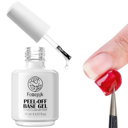 Fcozpjk Peel Off Gel Base Coat, 15ML Clear Peelable Base