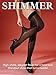 MANZI Shiny Thigh High Stockings for Women Black Shimmer Sheer Stockings 15 Denier Stay Up Over The Knee Tights（Black,L-XL）