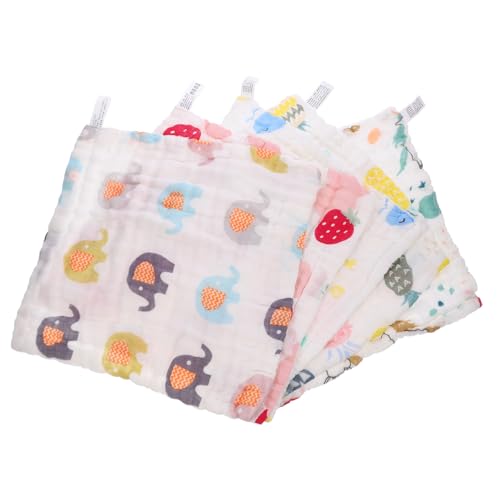 BESPORTBLE 5piezas Toalla De Algodón Absorbente Para Suave y Esponjosa Para Lactancia y Cuidado Diario Conjunto