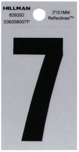 Hillman 839392 2" Black and Silver Reflective Poly-Film Adhesive Number 7