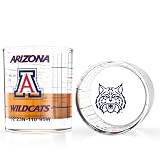 Greenline Goods University of Arizona Wildcats Whiskey Glasses Set of 2, 10 oz Rocks Glasses with...