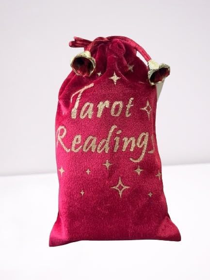 Indian Consigners Dark Red Velvet Drawstring Pouch – Multipurpose Storage Bag for Tarot Cards, Jewelry, Crystals, Accessories, Travel & Gift Packaging image 4