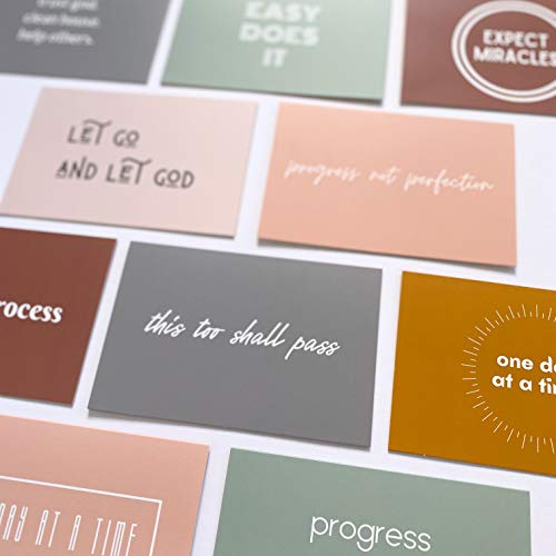 Image of Sobriety & Recovery Encouragement Assorted Card Pack - Pack of 24 - Anniversary, Congratulations, Spirituality Cards - 2 of Each with Envelopes, Positivity Cards