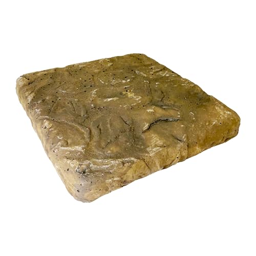 Athens Square Stonework Stepping Stone, Java – 12.5" Concrete Garden Paver with Cobblestone Texture – Rustic Outdoor Decorative Stepping Stone for Landscaping, Pathways, Patios & Garden Décor