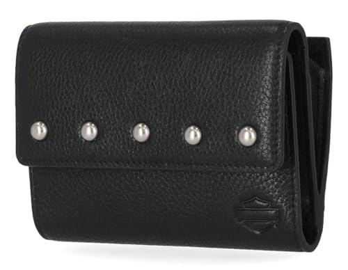 Harley-Davidson Women's Pebble Leather Bar & Shield Billfold Wallet - Black2