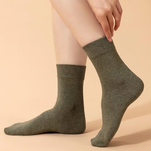 Image of Ndoobiy Womens Socks for Women Crew Ankle Long Cotton 6 Pairs