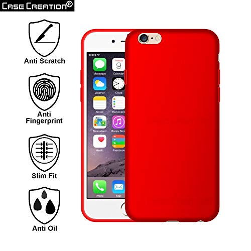 Image of Case Creation Luxurious OG Series for iPhone 6 Case Cover,Anti-Dirty Slim Case Frosted Matte Cute Candy TPU Raised Bezel (Splash of Color) Back Cover for Apple iPhone 6 -Wine Red