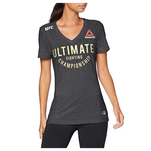 Reebok UFC FK Ultimate Jersey Camiseta, Mujer, Negro/ufcgol, M