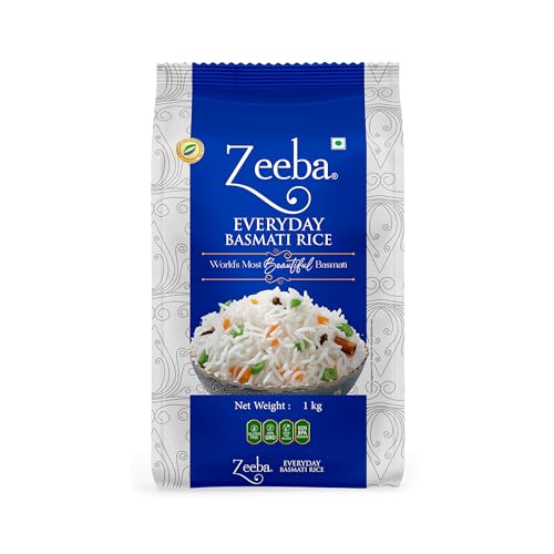 Zeeba Everyday Basmati Rice 5 Kg, Perfect for Everyday Cooking (Cooked length upto 14mm*)