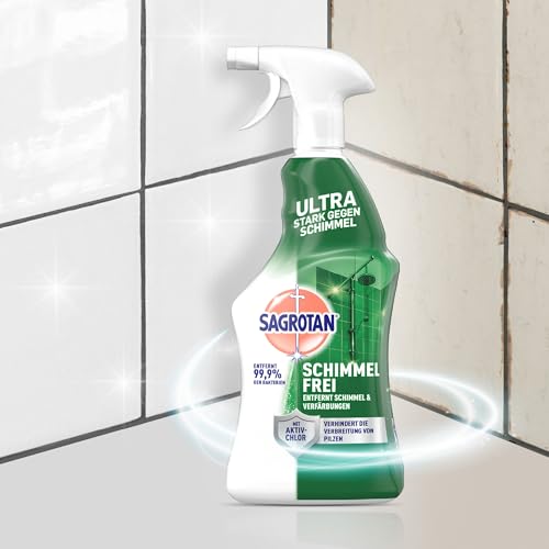 Sagrotan Schimmel Frei – Schimmelentferner für eine gründliche Oberflächenreinigung – 1 x 750 ml Sprühflasche mit Sprühkopf