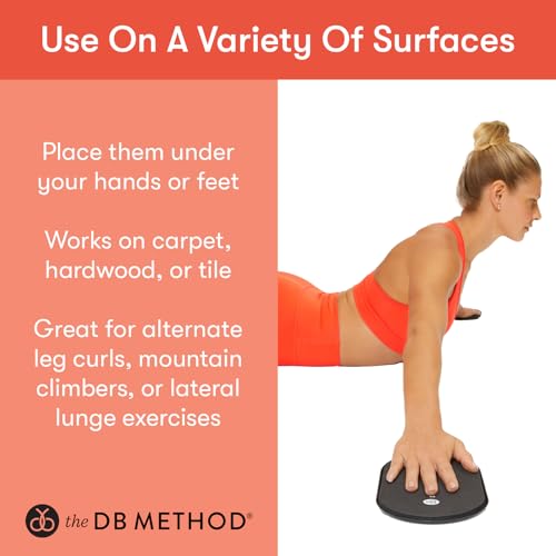 THE DB METHOD DreamDiscs Core Sliders for Work Out, Custom Full Body Ab Floor Gliders for Exercising, Pilates, Fitness, Abdominal Muscles, Home Gym Workout Equipment, for All Floor Types, Set of 2 - Image 4