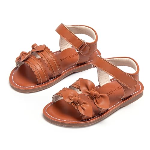 Image of PHIRAMIN Toddler Flower Girl Sandals - Girl Dress Shoes Toddler Little Kid Wedding Party