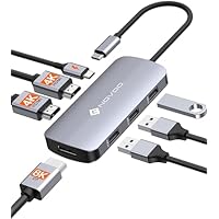 Docking Station USB C con Pantalla Triple, NOVOO 7 en 1 Dual