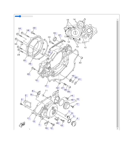 Joint de couvercle d'embrayage pour quad Z450, R450F et 450F - 3
