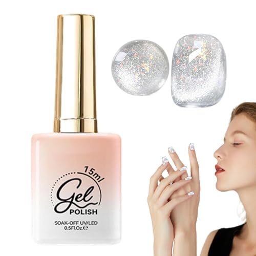 Esmalte De Uñas De, Esmalte De Gel De Brillo, Decoración De Arte De Uñas, Efecto De Brillo Magnético Y Compatibilidad De Curado UV/LED, Fórmula De Aplicación, 15 Ml, Para Desgaste Diario O O