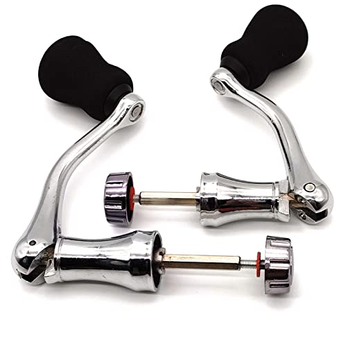 Mixed Pack Fishing Spinning Reel Handle, All-Metal, with The Grip EVA for Spinning Reels Replacement Grip Parts,2 Pack, Large,X-Large - Thumbnail 2