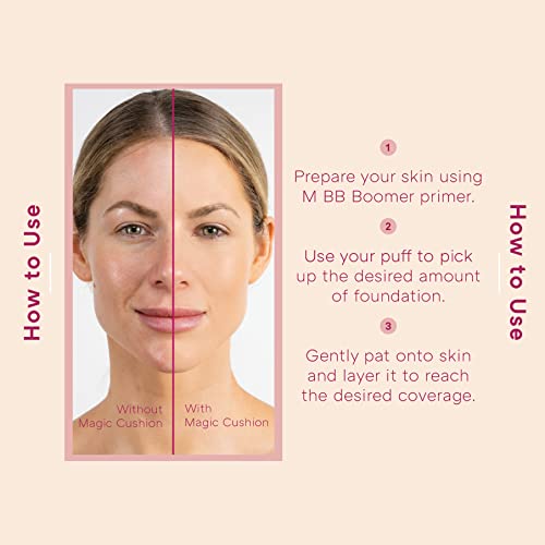 Missha Magic Cushion Foundation No.21 Light Beige For Bright Skin - Flawless Coverage, Dewy Finish, Easy Application For All Skin Types #TOP3