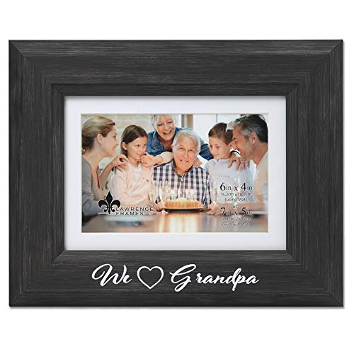 Lawrence Frames We Love Grandpa Picture Frame with Mat - Willow Black