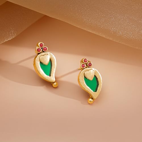 Image of Rubans Necklace Set Gold Plated Traditional Stylish Floral Theme Jewellery Gift for Women & Girls