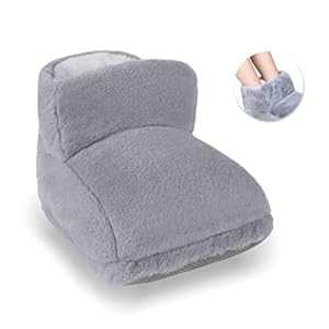 Elektrische beheizte Fußwärmer für Männer Frauen flauschig dick Plüsch Fußheizung Winter kurze USB wiederaufladbare Heizkissen Kissen Wärmetherapie Knöchelfüße Wärme Schuhe