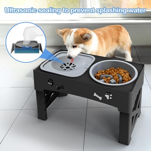 s Elevados Anti- Beschlag- Spender für Hunde, auslaufsicherer Futterspender für Haustiere, rutschfest für Futter und Wasser, Snacks für Haustiere, Zuhause, Schlafzimmer, Wohnung, Käfig-7